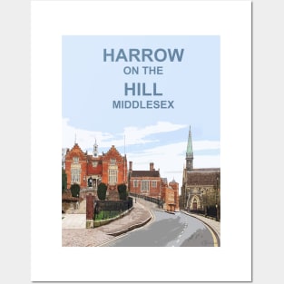 Harrow on the Hill Middlesex England. Travel poster Posters and Art